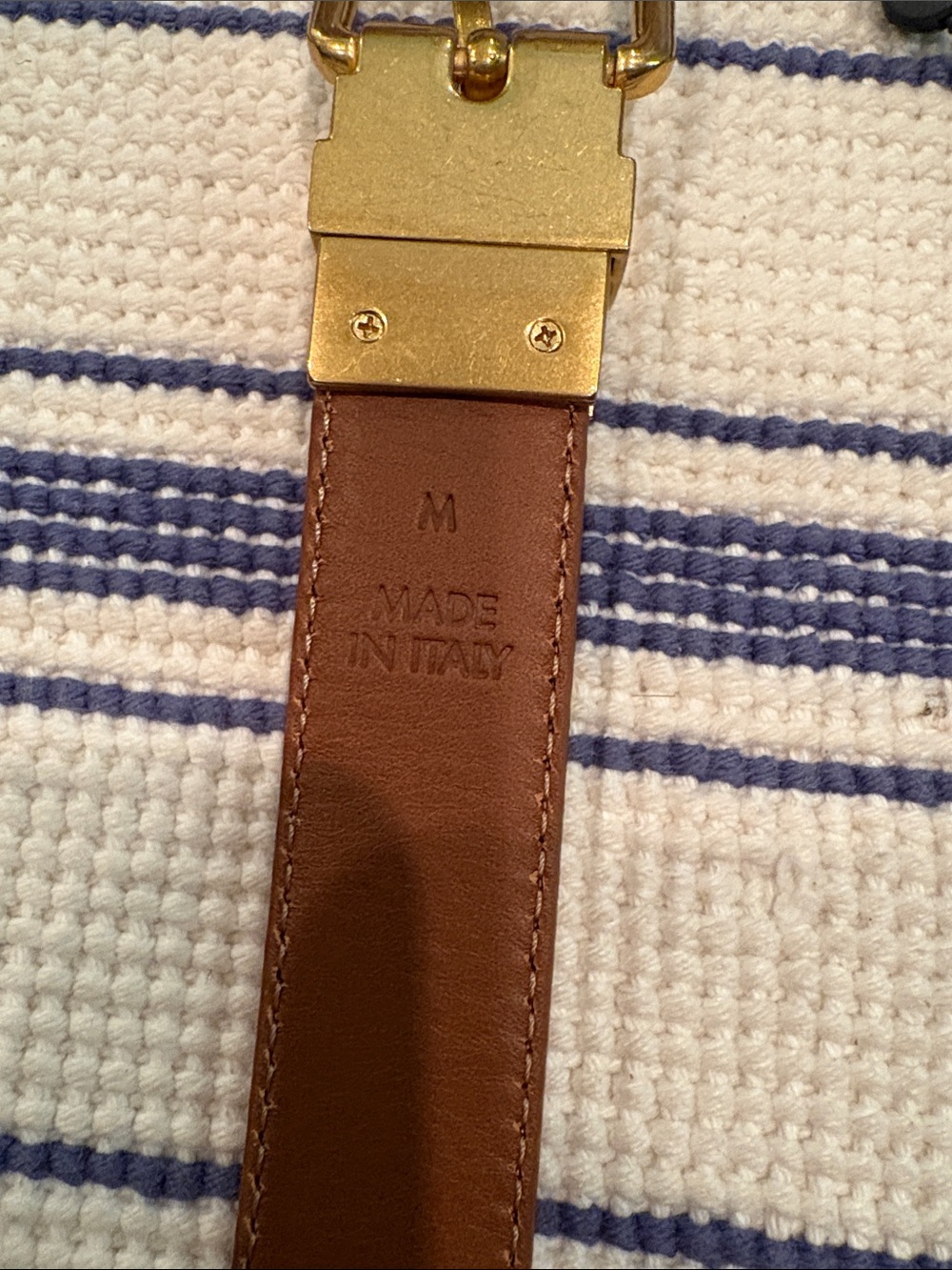 NWT ME+EM Suede Leather Reversible Belt in Mustard Tan Size M - Picture 6 of 9